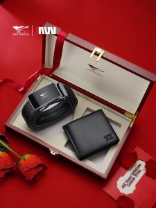 SEPTWOLVES | Mens Leather Belt Wallet Gift Set