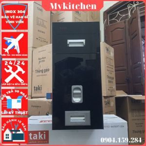 Thùng Gạo Thông Minh Mặt Gương TAKI chính hãng | - Mặt gương bóng bẩy | - Thiết kế hiện đại | - Dễ dàng sử dụng | - Bảo vệ gạo khỏi côn trùng | - Phù hợp cho nhà bếp hiện đại