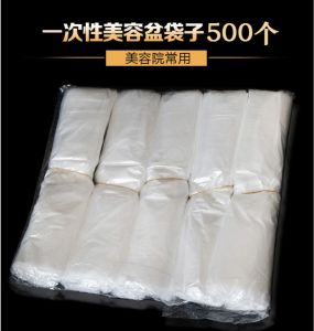 Disposable Plastic Beauty Basin Bags Transparent Hygienic Facial Wash Basin Covers for Spa Waterproof Cosmetic Tools