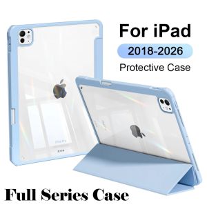 PU Smart Case for IPad A16 11th 10th 12th Generation M4 Air 11 13 M5 Pro 12.9 8th 9th 10.2 Mini 7 6 5 4 8.3 7.9 Protective Cover