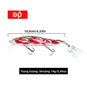 Weihe FISHING | Bộ Mồi Câu Giả WEIHE Qunyu Mino A 11cm 14g Thả Xa Chìm Chậm Dùng Cho Câu Cá Biển Hồ Đập - Tùy Chọn 1 Cái/3 Cái