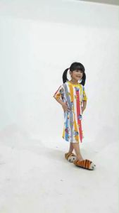 Kiminori HANSA Baju Dress Anak Perempuan Lengan Pendek
