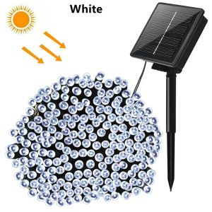 1pc 12m 100 LED Solar Lights Outdoor Waterproof 8 Modes Fairy Garland Lights Solar Powered For Home Garden Outside Party Decor
