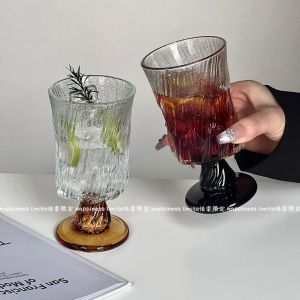 Nordic Court Style Iceberg Highball Glass Luxury Premium Red Wine Glass Specialty Coffee Juice Drink Glass Vintage round Shape