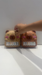 Capybara Baby Piano Toy Early Education Music Toy Keyboard with Light & Sound Kids Infant Learning Musical Instrument