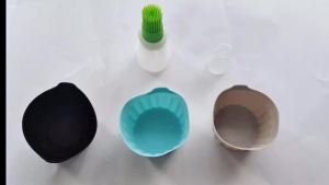 KEMORELA 4Pcs Ramekins For Air Fryer Silicone Large Muffin Case Nonstick Egg Poacher Silicone Mould Bakeware Easy Release Baking