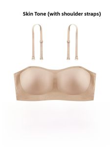 HUACHENGSHI | Wireless Invisible Bra Womens Summer Thin Foundation Liquid Seamless Anti-Slip Small Chest Strapless Bra Nylon Material