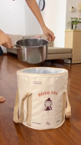 Túi Ngâm Chân Giữ Nhiệt Gấp Gọn PEVA Cao Cấp | Chậu Ngâm Chân Thư Giãn Tại Nhà