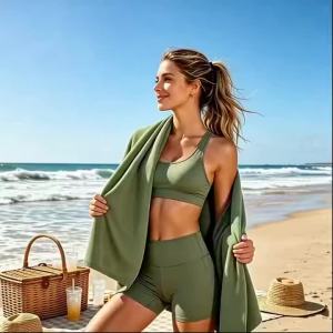 Sandproof Sport Quick-Dry Towel Lightweight Portable Beach Swim Yoga Gym Travel Essentials Super Absorbent Soft Skin-Frien