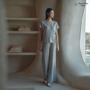 SELLYNEAR | Pregnant Maternity Sleepwear V-neck Knitted Summer