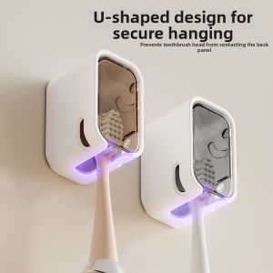 LIWAN | Dust-proof Toothbrush Storage Rack Wall-mounted No-drilling