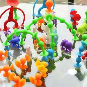 Build And Pop fidget suction SQUIGZ fun little sucker imagination construction