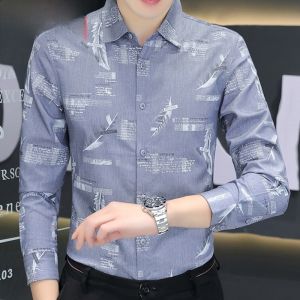 HENGYUANXIANG | Stylish Long Sleeve Mens Shirt Fashionable Retro Trendy Autumn Top New 2025 Standard Fit Button Detail Iron Free Polyester Blend