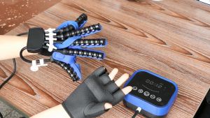Salorie Hand Function Rehabilitation Robot Gloves 2nd Generation Upgrade Hemiplegia Stroke Arthritis Hand Finger Rehabilitation Trainer Robot Rehab Gloves Restorey Exercise Equipment
