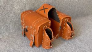 Cặp Túi Da Treo Hông Xe Motor Xe Máy Cao Cấp Có Khoá 31cm