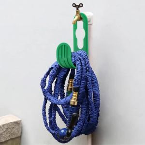 1pcHousehold Wall-mounted Garden Telescopic Water Pipe Storage Rack Outdoor Hanging Hook Garden Finishing Hose Storage Rack