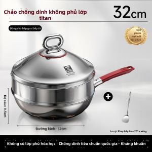 KBH | Chảo Titanium Không Phủ với Nắp Tajine Inox