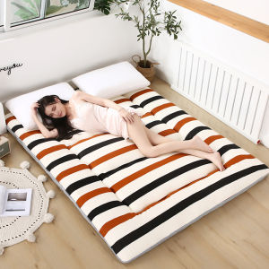 หนาขึ้น บริสุทธิ์ ผ้าฝ้าย แผ่นรองนอนพื้นที่นอนทาทามิแบบพับได้เหมาะสําหรับเตียงขี้เกียจใช้เสื่อเค้าโครงพื้นสไตล์ญี่ปุ่น