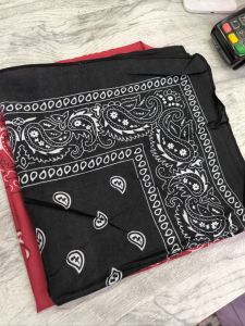 1PCS (full square) KEY SCARF BANDANA HANDKERCHIEF KAIN HEADBAND RAYA Cowboy