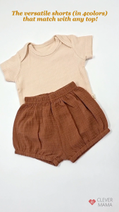 (3M-3Y) CleverMama Baby/Kids Muslin Cotton Bloomer Bottom Shorts