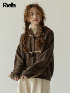 puella | Korean Style Fashion Retro Ram Horn Button Twine Hooded Jacket