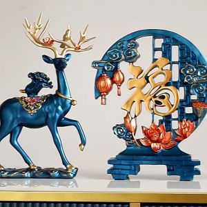 Set 3 Pcs Pajangan Fortune Deer /Dekorasi Rumah / Hadiah Grand Opening / Hadiah Pindahan Rumah / Hadiah Mewah / Lucky Deer