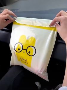 PKB (15pcs/pack) Disposable Car Trash Bag Rubbish Stick Type Plastic Storage Bag Cleaning Bag Garbage Bags Holder