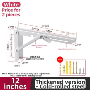MONLEYTA | 304 Stainless Steel Foldable Wall Shelf with Activity Triangle Frame and Right Angle Layer