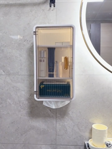 Perforation-free Toilet Tissue box Bathroom Wall Mounted Storage Box Multilayer Waterproof Storage Rack