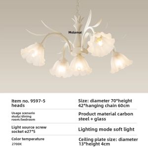 FANCY LAMP CLUB | Romantic White Lily of the Valley Chandelier