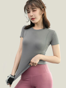 Suneeirry Quick Dry Sports Top Womens Fitness Running Large Size Short Sleeve T-Shirt Yoga Wear 2025 New Style Sportswear