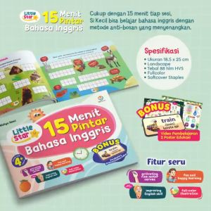 Buku Little Star 15 Menit Pintar Bahasa Inggris Ziyadbooks Official Anak For Kids 3 4 5 Tahun