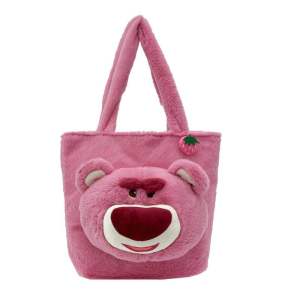Túi Xách Gấu Dâu Lotso Mặt Nhăn Size 37cm Màu Hồng Nhạt Tai Đính Dâu Siêu Dễ Thương Màu Hồng Lovely Thời Trang
