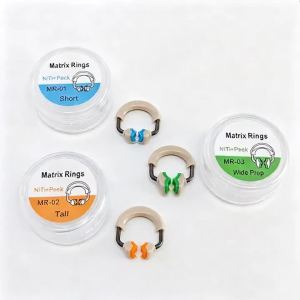 PIORPOY 1Pcs Dental NITI Metal Matrice Clamp Ring Niti Matrix Bands Clip Ring Sectional Contoured Matrix System Dentist Tools