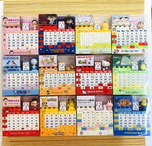 Block Calendar ผ่านปฏิทิน ซ้ำได้ ต่อได้ ลายการ์ตูน โต๊ะ ชินจัง ใช้เกาหลี 🇰🇷 น่ารักมาก กระทู้ โคนัน 4 สี ชุดเพิ่มเติม