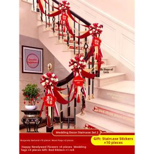 Creative Wedding Stair Handrail Decorations