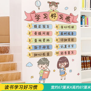 Parents and Parents Convention Family Rules and Regulations Ten Wall Stickers Wallpaper Self-Adhesive Full Set of Hanging Paintings Boy Student Good Habits