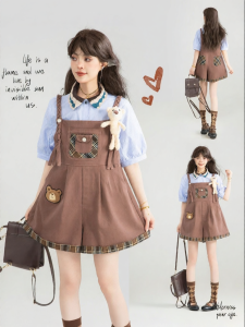 KEIKO | Light and Breathable Dungarees Small Figure Wide Leg