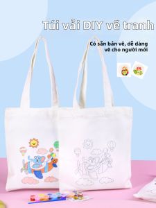 TAOQUMAO | Vật liệu Túi Vải Canvas DIY Graffiti và Màu Sắc