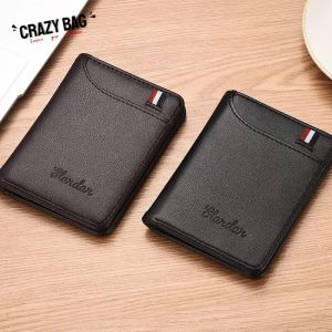 [Crazy Bag] Ultra Thin Mens Wallet Vertical Small Card Holder