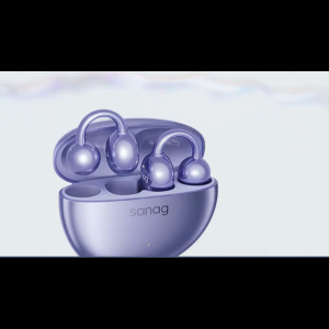 sanag S7S Clip-On Bluetooth Earphones - Secure Over-Ear Hook Design Oval Charging Case 40H Playtime Dual EQ Modes Floating Mag-Charging