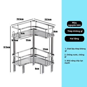 QIMAHUANGZI | Kệ Góc Phòng Tắm Inox Đa Cấp