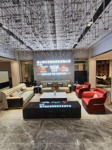 Modern Italian Luxury Simple Leather Furniture Solid Wood High Back Villa Living Room Modern Buckle Sofa Quality Luxury Type