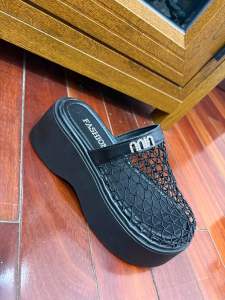 Giày sục Lưới đế bằng cao 7 phân chữ MIN mẫu xinh hót