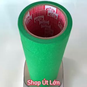 Băng keo giấy màu xanh lá rộng 1.5cm dài 25 mét lõi giấy 3mm 1 cây 18 cuộn giá tại xưởng