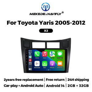 MEKEDE New 2025 Android System for Toyota Yaris XP90 2005 2006 - 2012 Car Radio Screen Stereo BT WIFI GPS 2 Din FM Monitor