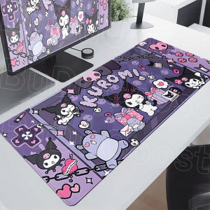 Bandai | Natural Rubber Mousepad Kuromi Gamer Anime Keyboard Rug Sanrio Large Computer Lock Edge Mice XXL Student Writing Extend Desk Mat
