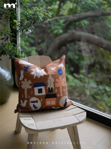 Ferm Living Village Animal Cushion Middle-aged INS Living Room Sofa Animal Shaped Square PP Cotton Home Decorative Pillow