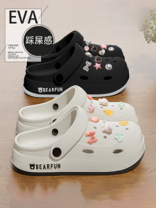 Giày Đế Dày Đế EVA Chống Trượt Mùa Hè Cho Nữ Dép Xăng Đan Hở Mũi Giày Đi Trong Nhà Giày Đi Ngoài Trời Giày Thoải Mái