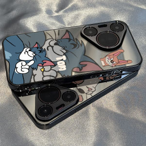 Creative Anti-Fall Full Cover Huawei Pura80 Ultra Phone Case Tom Kiss Mirror Surface Soft P80 Protective Shell for Men And Women